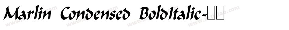 Marlin Condensed BoldItalic字体转换